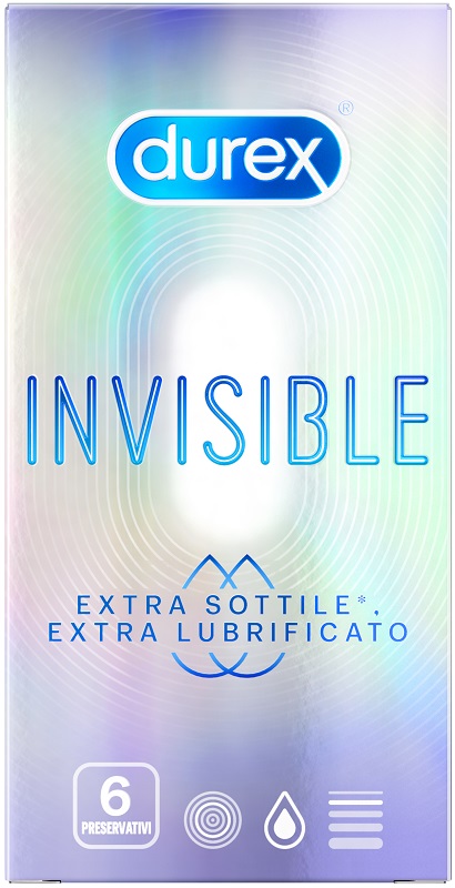 DUREX INVISIBLE EXTRA LUBRIFICATO 6 PEZZI - FARMAPRIME