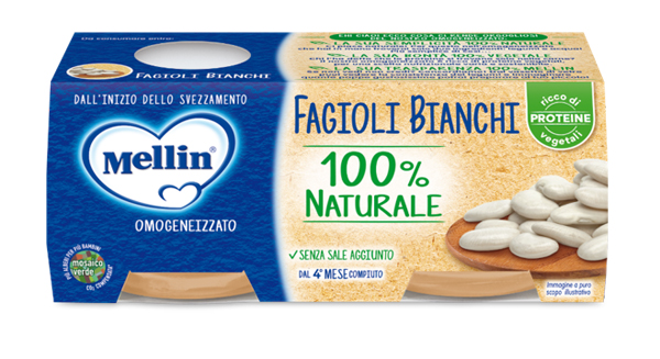 MELLIN OMOGENEIZZATO FAGIOLI BIANCHI 2 X 80 G - FARMAPRIME