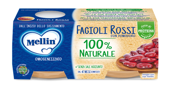 MELLIN OMOGENEIZZATO FAGIOLI ROSSI 2 X 80 G - FARMAPRIME