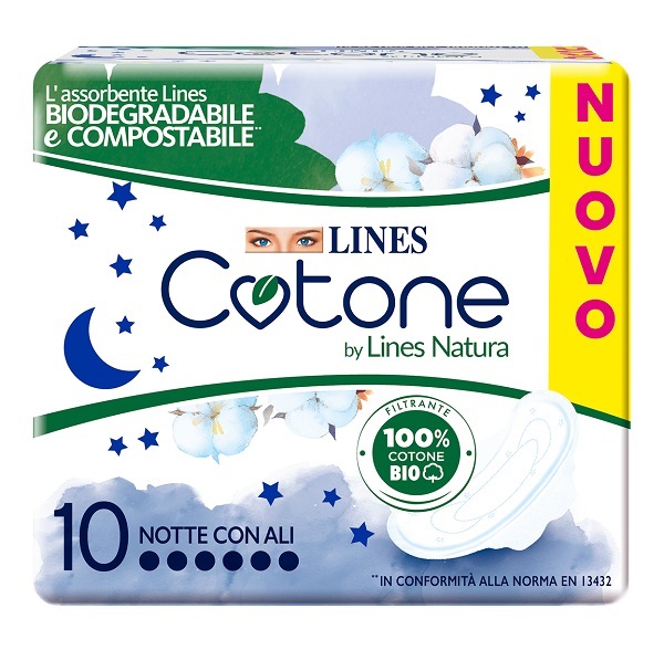 LINES COTONE BIO ULTRA NOTTE 10 PEZZI - FARMAPRIME