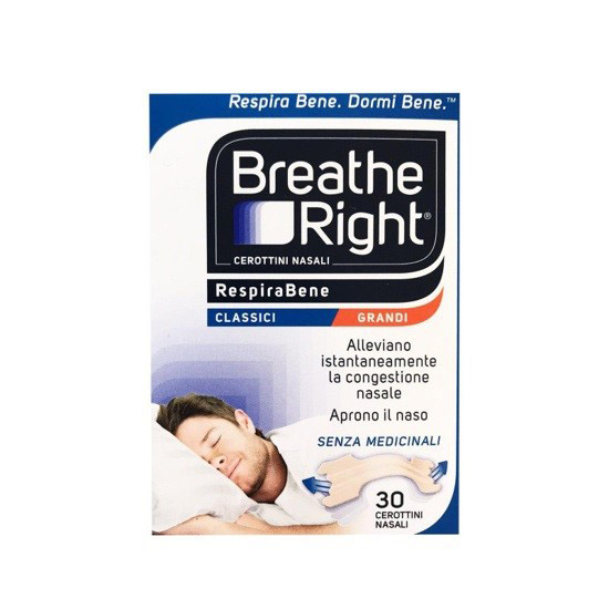 CEROTTI NASALI BREATHE RIGHT CLASSICI GRANDI 30 PEZZI - FARMAPRIME