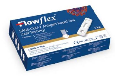 TEST ANTIGENICO RAPIDO COVID-19 FLOWFLEX AUTODIAGNOSTICO DETERMINAZIONE QUALITATIVA ANTIGENI SARS-COV-2 IN TAMPONI NASALI MEDIANTE IMMUNOCROMATOGRAFIA PROVETTA CON ALLUMINIO - FARMAPRIME