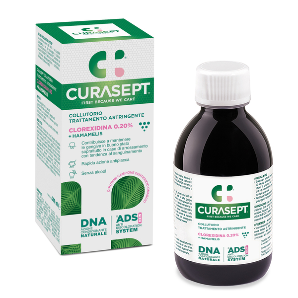 CURASEPT COLLUTORIO ADS DNA TRATTAMENTO ASTRINGENTE 200 ML + CAMPIONE OMAGGIO DENTIFRICIO ASTRINGENTE 6 ML - FARMAPRIME