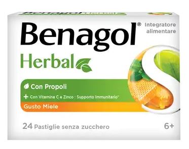 BENAGOL HERBAL MIELE 24 PASTIGLIE - FARMAPRIME