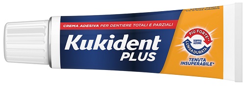 KUKIDENT PLUS DOPPIA AZIONE TENUTA INSUPERABILE CREMA ADESIVA DENTIERE 65 G - FARMAPRIME