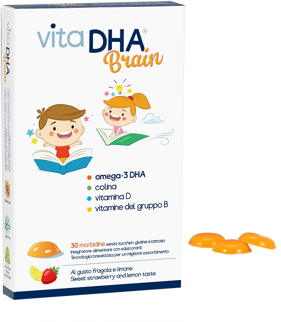 VITADHA BRAIN 30 MORBIDINE AL GUSTO FRAGOLA E LIMONE - FARMAPRIME