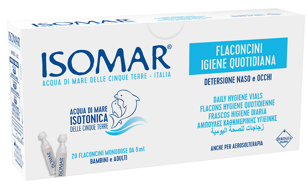 ISOMAR SOLUZIONE ISOTONICA ACQUA MARE IGIENE QUOTIDIANA 20 FLACONCINI MONODOSE 5 ML - FARMAPRIME