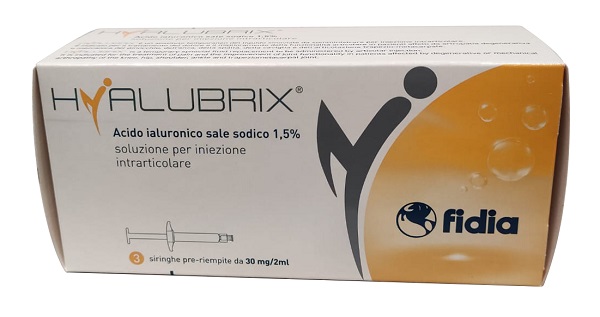 SIRINGA INTRA-ARTICOLARE HYALUBRIX ACIDO IALURONICO 1,5% 30 MG 2 ML 3 PEZZI NO ETO - FARMAPRIME