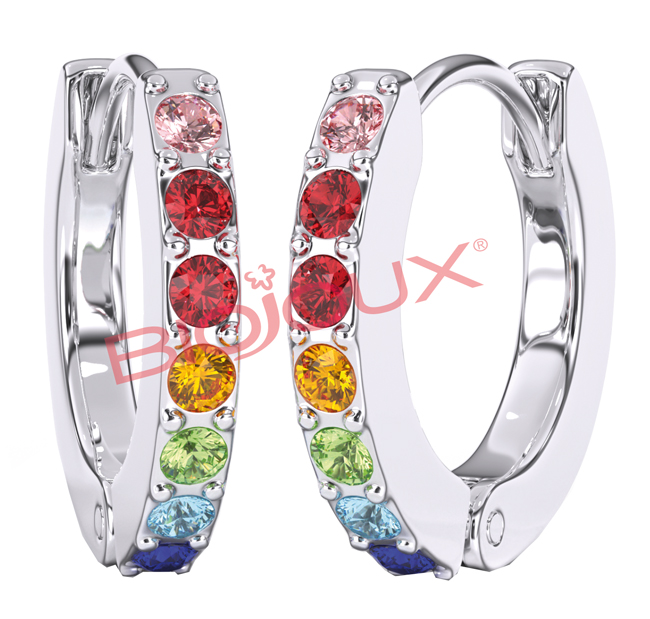 ORECCHINI CRYSTAL HOOP MULTICOLOR 1 PAIO - FARMAPRIME