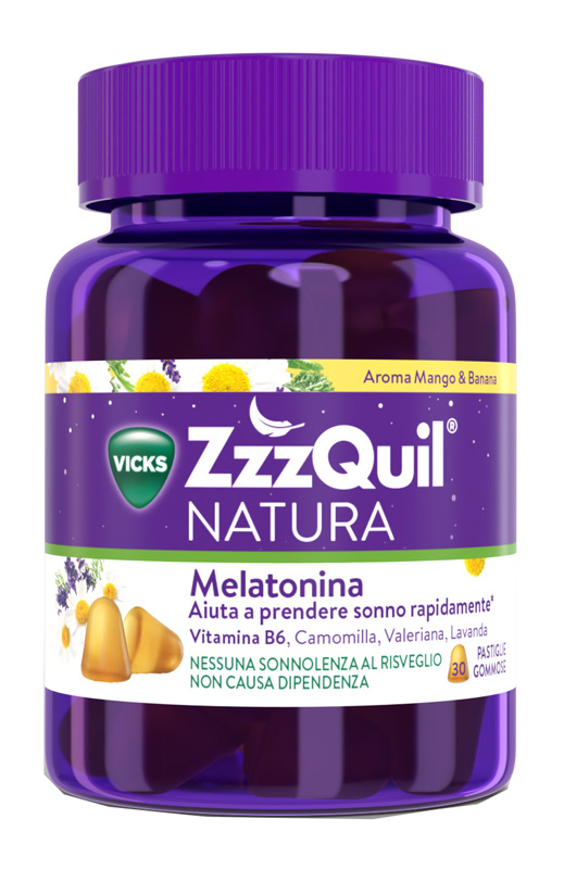 VICKS ZZZQUIL NATURA MANGO & BANANA 30 PASTIGLIE GOMMOSE - FARMAPRIME