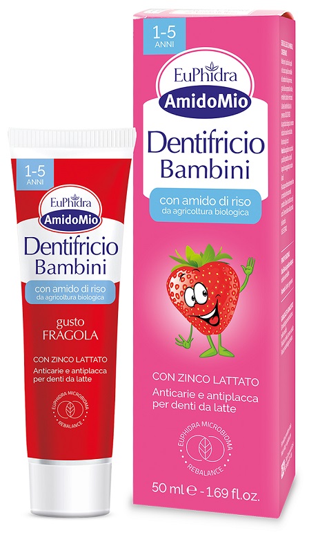 EUPHIDRA AMIDOMIO DENTIFRICIO FRAGOLA 1-5 ANNI 50 ML - FARMAPRIME