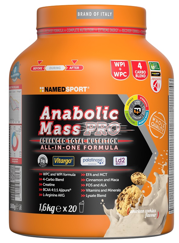 ANABOLIC MASS PRO AMERICAN COOKIES 1600 G - FARMAPRIME