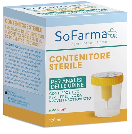 CONTENITORE URINA SOTTOVUOTO DA 120 ML SOFARMAPIU' - FARMAPRIME