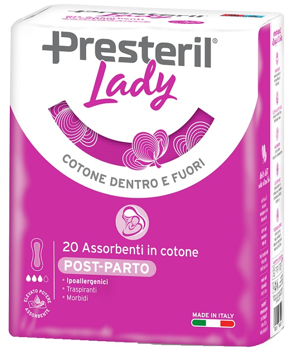 PRESTERIL LADY ASSORBENTE POST PARTO 20 PEZZI - FARMAPRIME