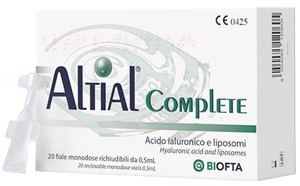 SOLUZIONE OFTALMICA LUBRIFICANTE ALTIAL COMPLETE 4 STRIP DA 5 FLACONI DA 0,5 ML - FARMAPRIME