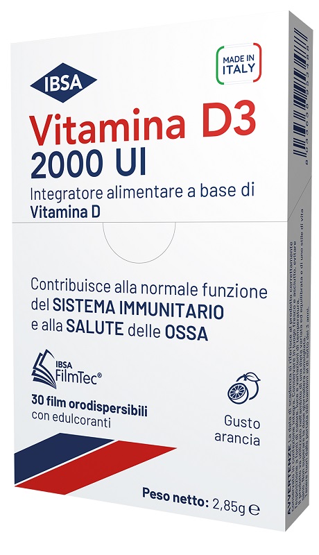 VITAMINA D3 IBSA 2000 UI 30 FILM ORODISPERSIBILI - FARMAPRIME